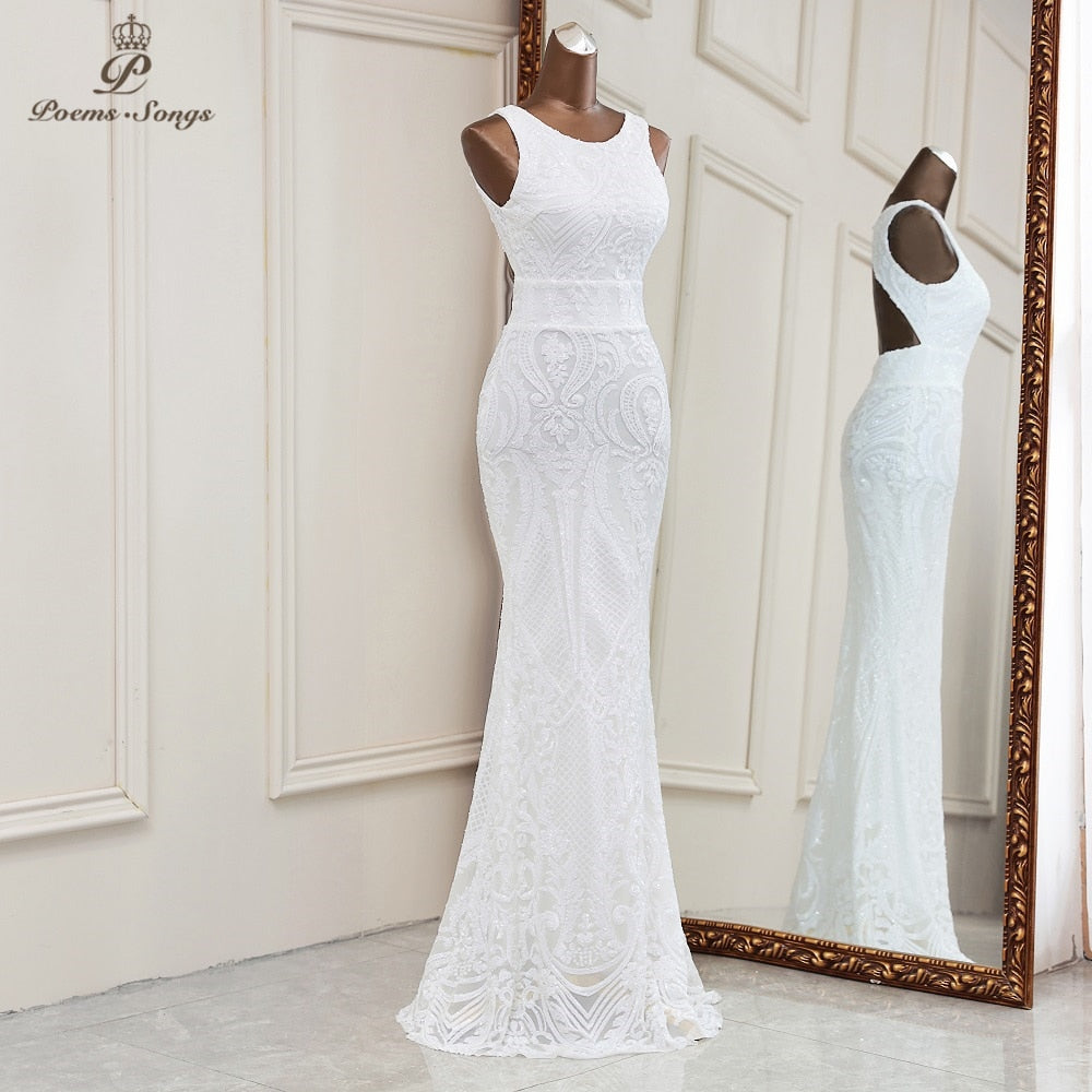 New evening dresses / long formal dress women / elegant fashion dress, mermaid / elegant backless evening gowns