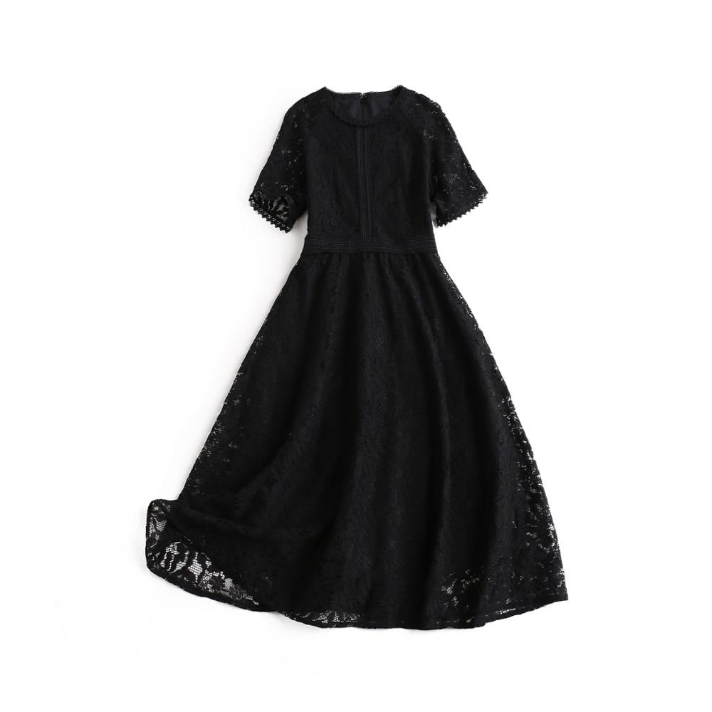 spring and summer new women black dress.