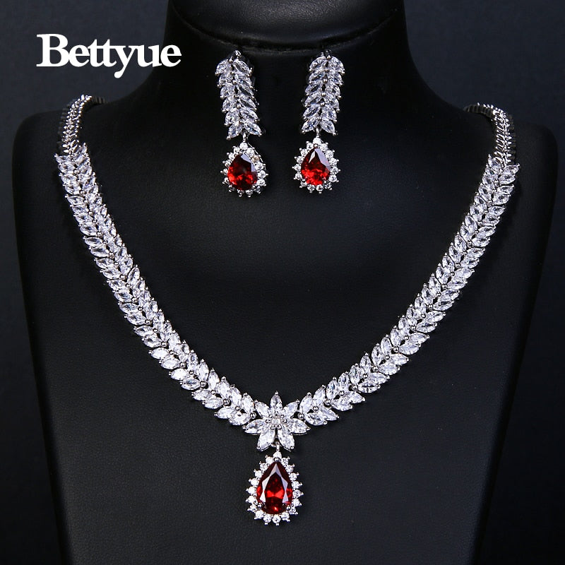 Multicolor Elegant Jewlery Sets, with High Quality Zircon Stones.