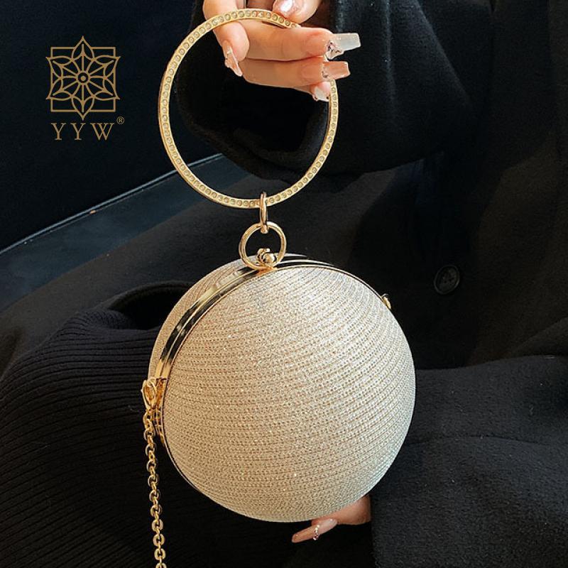 Luxury Glitter Clutche, For Women with Chain.