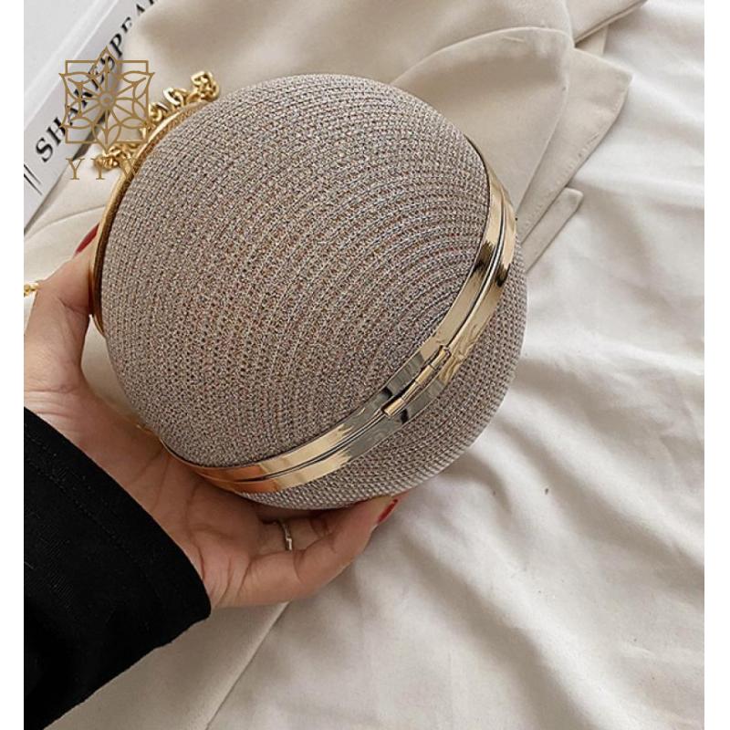 Luxury Glitter Clutche, For Women with Chain.