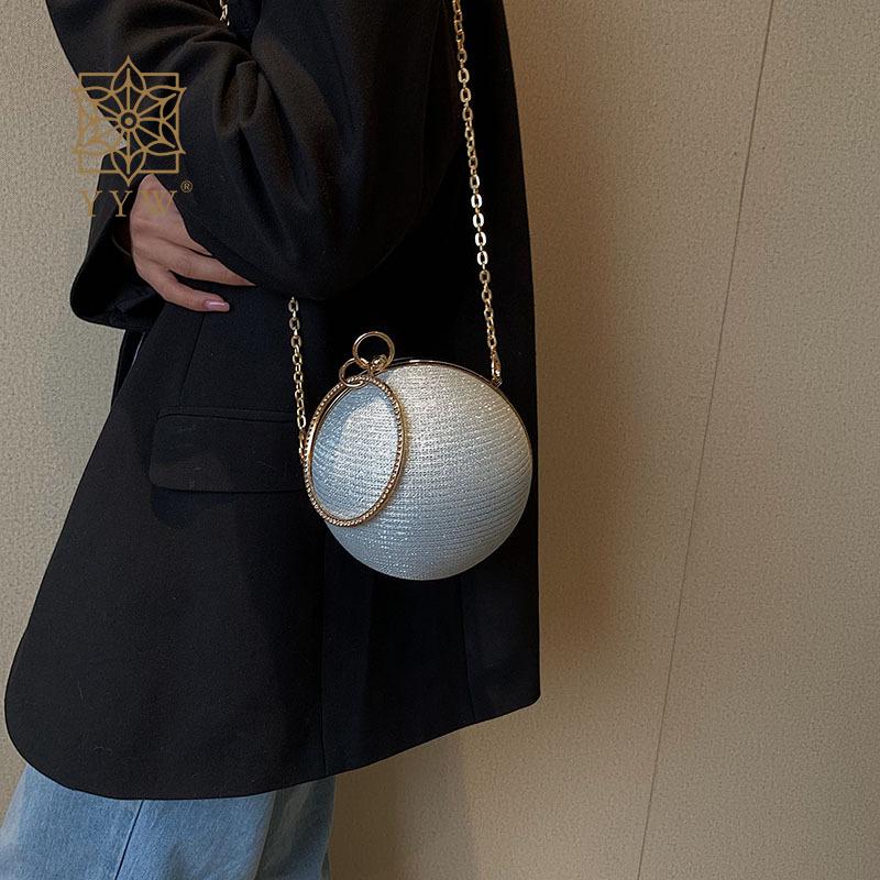 Luxury Glitter Clutche, For Women with Chain.