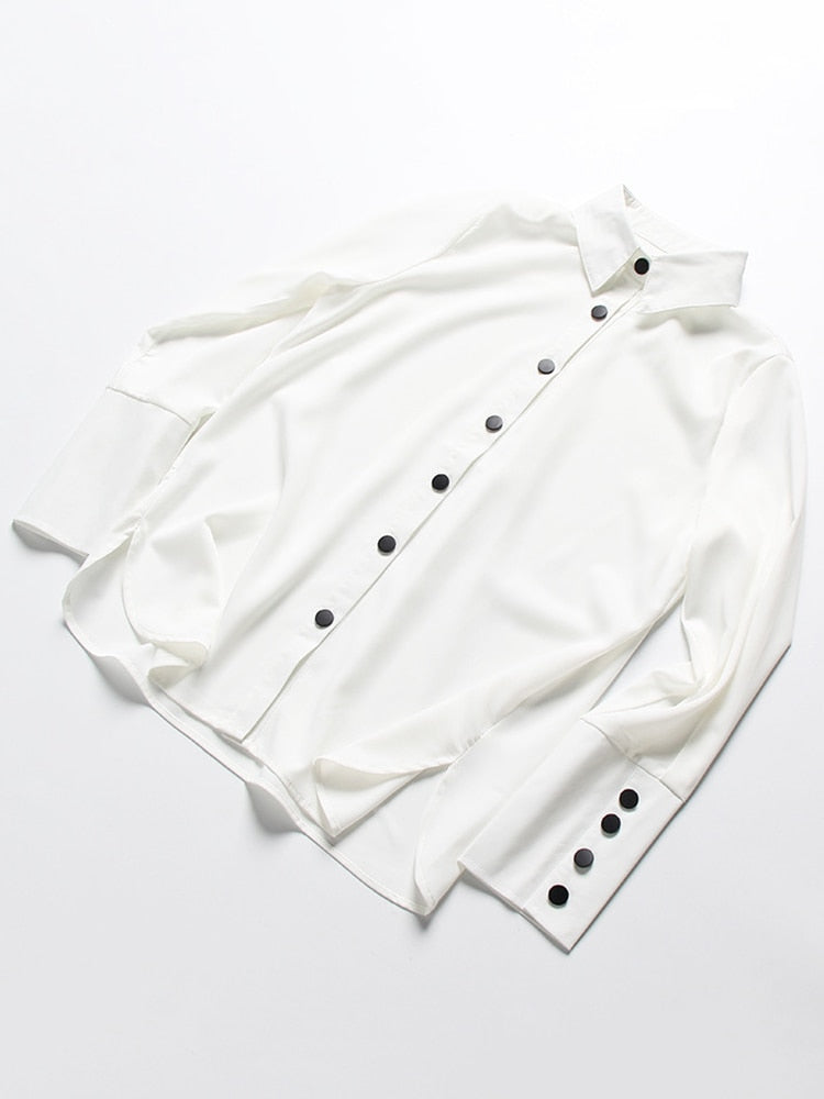 Two Piece Blouse, Long Sleeve Loose Fit blouse and Black Bandage Vest