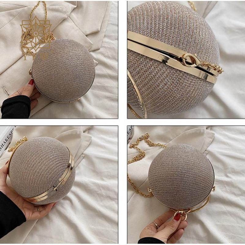 Luxury Glitter Clutche, For Women with Chain.