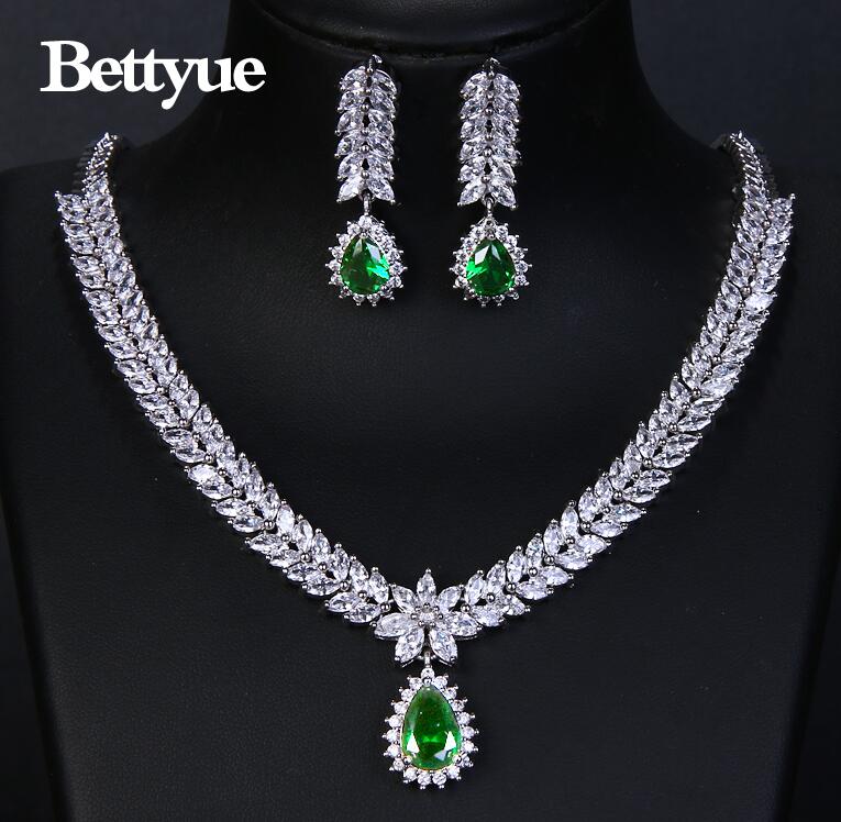 Multicolor Elegant Jewlery Sets, with High Quality Zircon Stones.