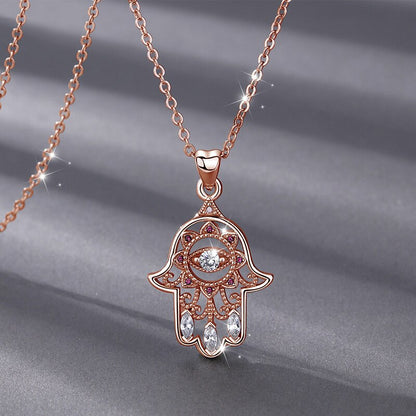 Unique Necklace, Exquisite With hand shape and real eye in the Centre.