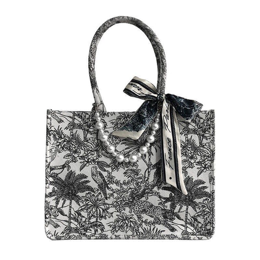 Woman Shoulder Bag for the beach / Top Handle Bags Jacquard