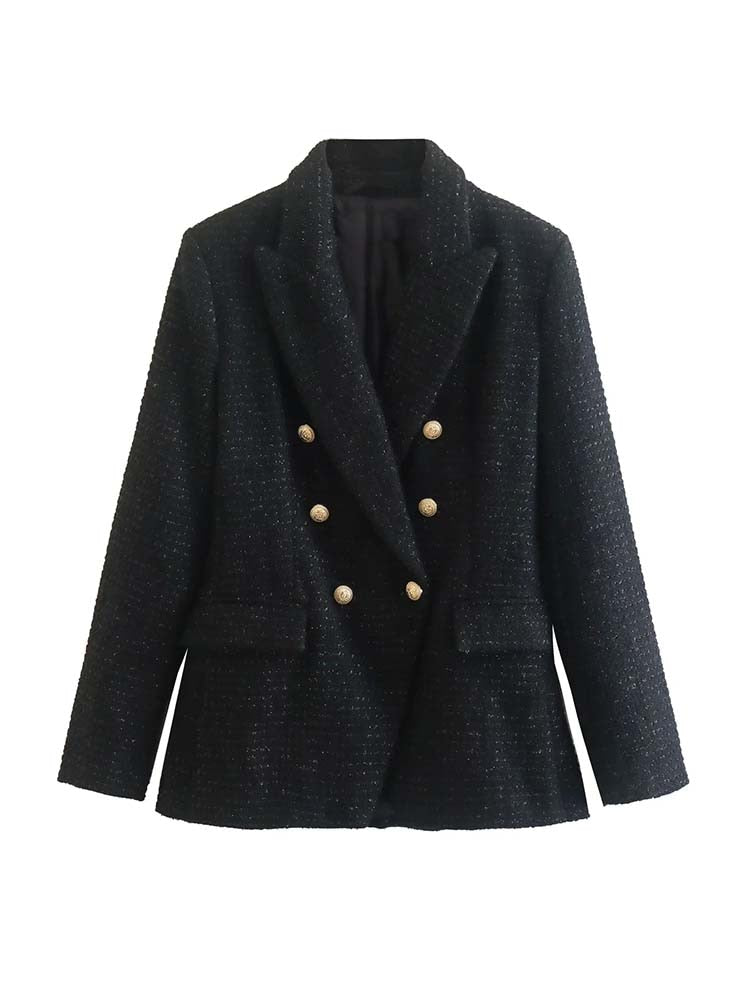 Elegant tweed pattern cotton coat, suitable for many formal or casual occasions