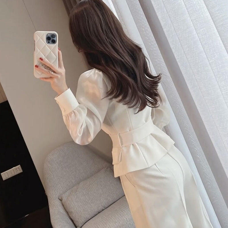 Pant Summer Set of Two Fashion Pieces for Women Luxury Women's Sets Sexy Trouser 2 Piece Outfits 2023 Pants Elegant Blazer Suit