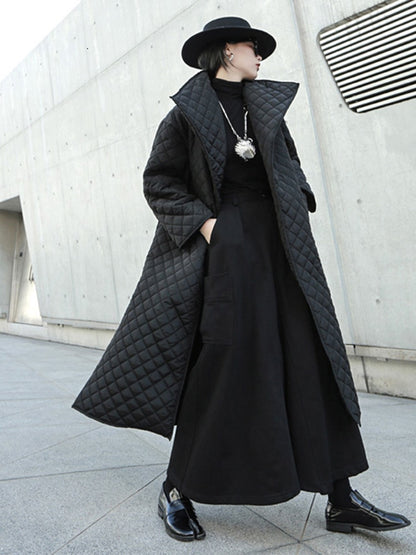 Long Sleeve Loose Cotton-padded Coat / Fit Women.