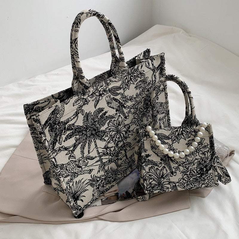 Woman Shoulder Bag for the beach / Top Handle Bags Jacquard