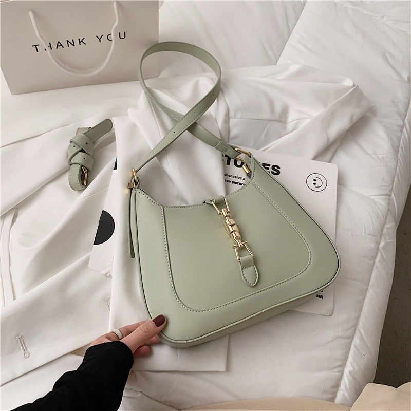 Toptrends Retro Underarm Shoulder Side Bags For Women 2023 Trend Luxury Designer PU Leather Crescent Ladies Handbags And Purses