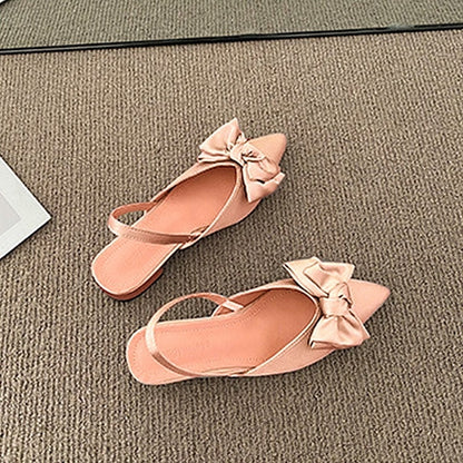 French Thick Heel Bowknot Sandals Women Summer 2022 New Elegant Medium Heel Women's shoes Fashion Grid Design Pumps sandales