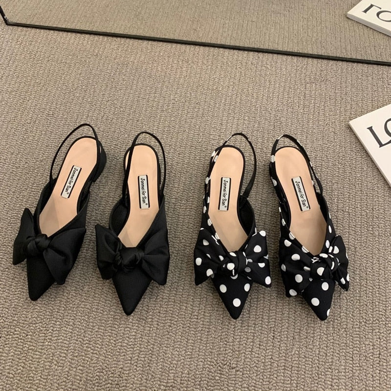 French Thick Heel Bowknot Sandals Women Summer 2022 New Elegant Medium Heel Women's shoes Fashion Grid Design Pumps sandales