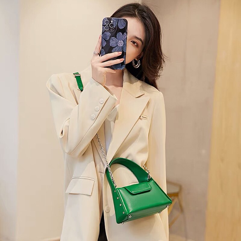 Luxury Women Handbag New Fashion Collocation, Genuine Leather Chain / Crossbody Smoke Box Creative / Cowhide Retro Shoulder Bags